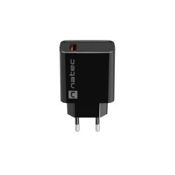 Ładowarka sieciowa Natec Ribera 1x USB-A 18W czarna | PartsPC.pl
