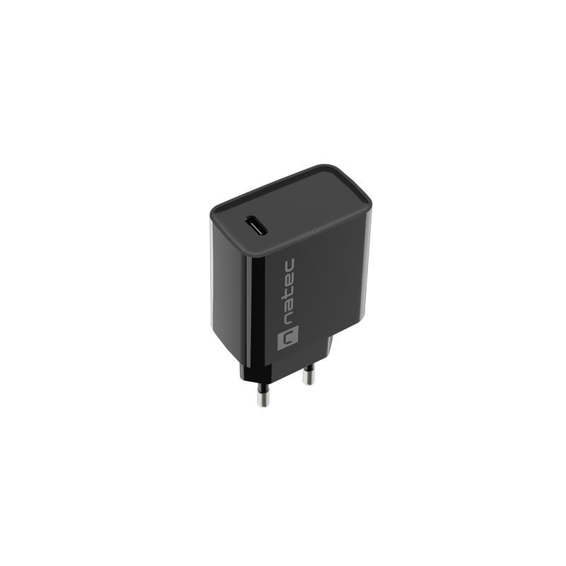 Ładowarka sieciowa Natec Ribera 1x USB-C 20W czarna | PartsPC.pl
