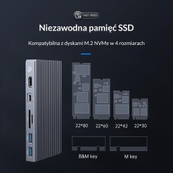 Stacja dokująca dysku M.2 z portami 9w1 Orico CDH-9N-GY-BP… | PartsPC.pl