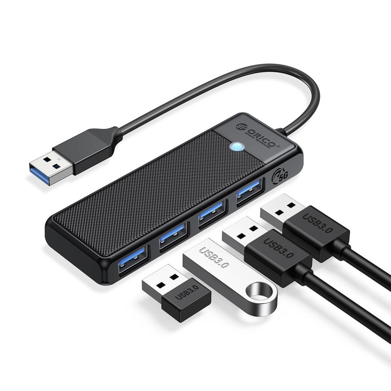 HUB USB-A Orico PAPW4A-U3-015-BK-EP USB-A 4x USB-A 3.0 5Gbps… | PartsPC.pl