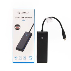 HUB USB-C Orico PAPW4A-C3-015-BK-EP 4 x USB-A 3.0 5Gbps, cza… | PartsPC.pl