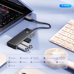 Hub USB-C Orico PAPW2AC-C3-015-BK-EP 2x USB-A, 2x USB-C, PD … | PartsPC.pl