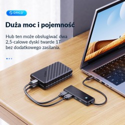 Hub USB-C Orico PAPW2AC-C3-015-BK-EP 2x USB-A, 2x USB-C, PD … | PartsPC.pl