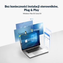 Hub USB-C Orico PAPW2AC-C3-015-BK-EP 2x USB-A, 2x USB-C, PD … | PartsPC.pl