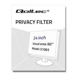 Filtr prywatyzujący RODO Qoltec 24" (16:10) | PartsPC.pl