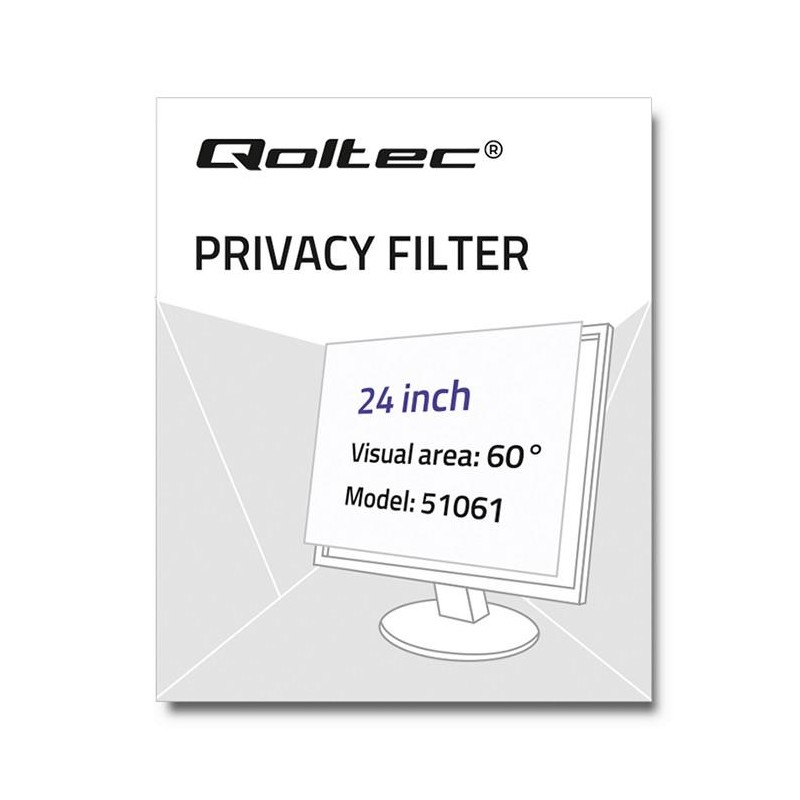 Filtr prywatyzujący RODO Qoltec 24" (16:10) | PartsPC.pl