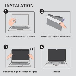 Filtr prywatyzujący RODO Qoltec do MacBook Air 13.6" | Magnetyczny |