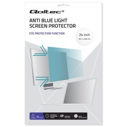 Filtr światła niebieskiego Qoltec 24" | 16:9 | Ochrona wzrok… | PartsPC.pl
