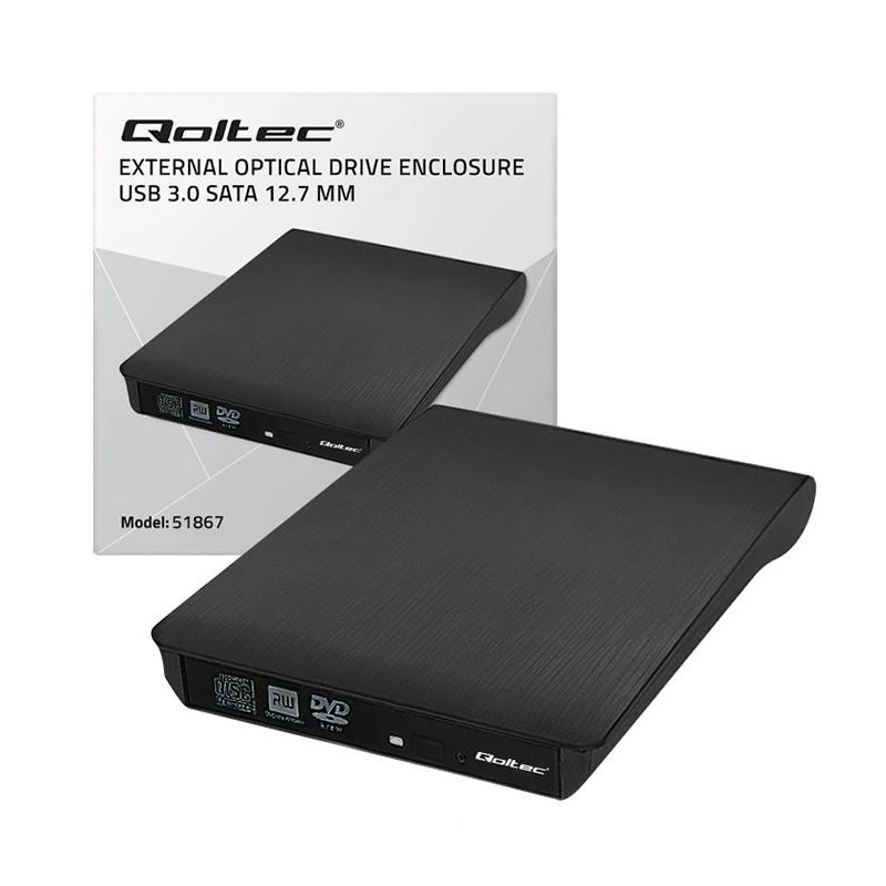 Obudowa/kieszeń Qoltec na napęd optyczny CD/DVD SATA | USB 3… | PartsPC.pl