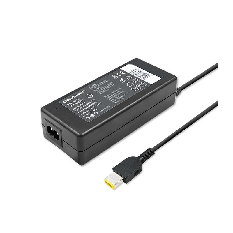 Zasilacz sieciowy Qoltec do Lenovo 20V 3,25A Slim Tip | PartsPC.pl