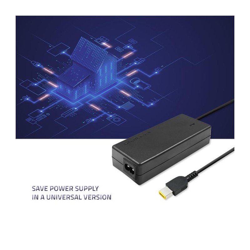 Zasilacz sieciowy Qoltec do Lenovo 20V 3,25A Slim Tip | PartsPC.pl