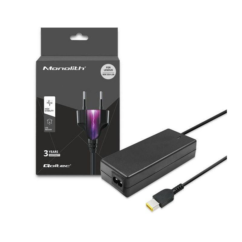 Zasilacz sieciowy Qoltec do Lenovo 90W 20V 4,5A Slim tip | PartsPC.pl