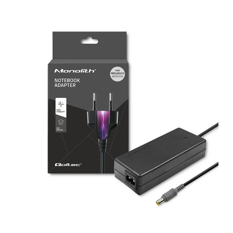 Qoltec Zasilacz dedykowany do IBM 20V | 3.52A | 7.9*5.5+pin | PartsPC.pl