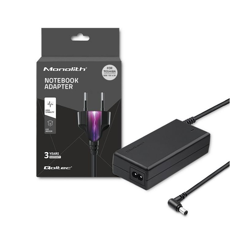 Zasilacz sieciowy Qoltec do Toshiba 90W 19V 4,9A 5.5*2.5 | PartsPC.pl