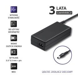 Zasilacz sieciowy Qoltec do Samsung 90W 19V 4,74A 5.5*3.5+pi… | PartsPC.pl