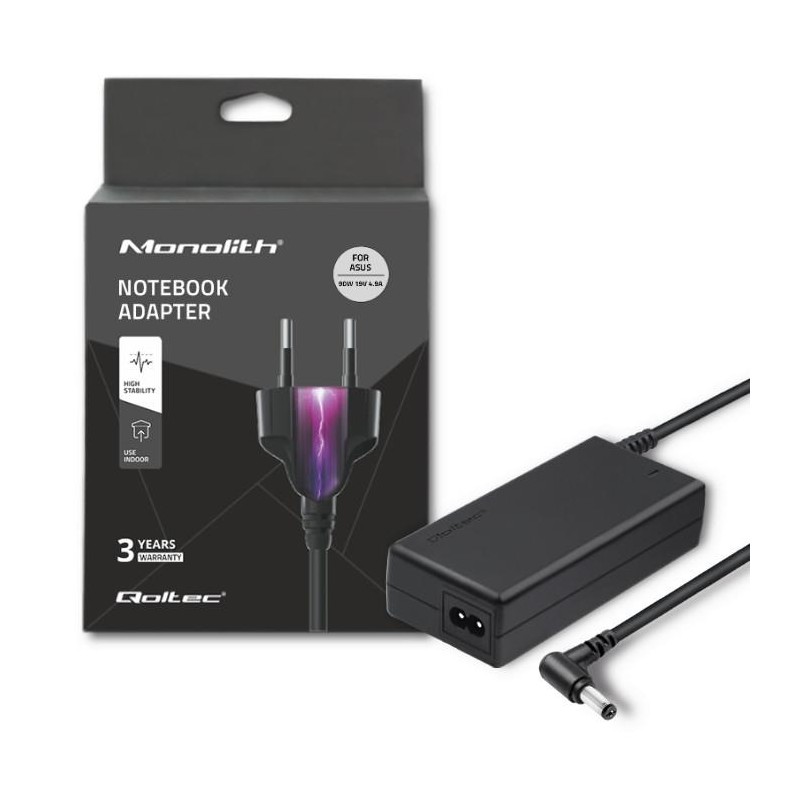 Zasilacz sieciowy Qoltec do Asus 90W 19V 4,9A 5.5*2.5 | PartsPC.pl