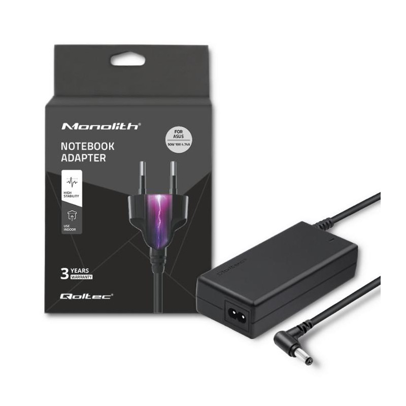 Zasilacz sieciowy Qoltec do Asus 90W 19V 4,74A 5.5*2.5 | PartsPC.pl