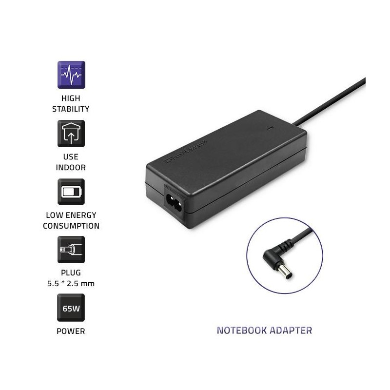 Qoltec Zasilacz do Toshiba 65W | 19V | 3.42A | 5.5*2.5 | PartsPC.pl