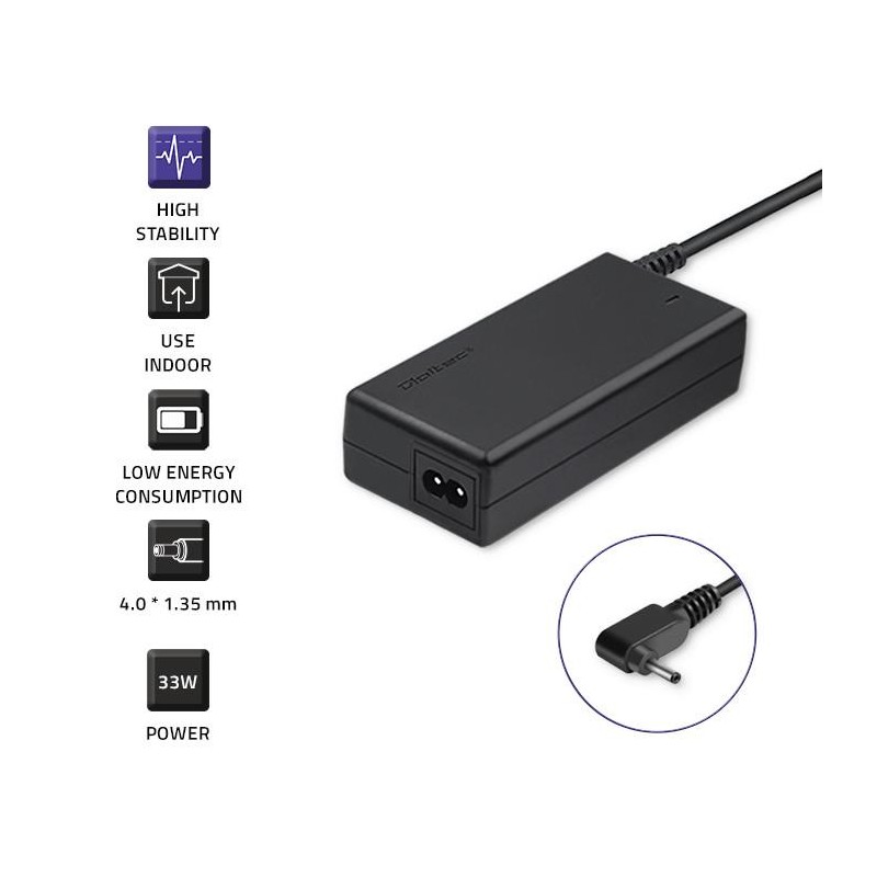 Qoltec Zasilacz do Asus 33W | 19V | 1.75A | 4.0*1.35 | +kabe… | PartsPC.pl