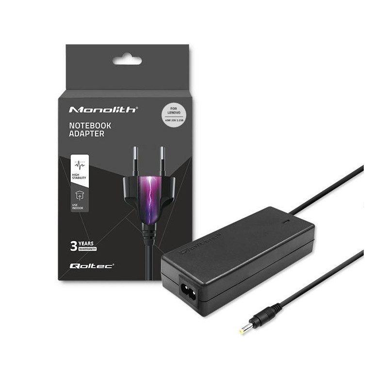 Zasilacz sieciowy Qoltec do Lenovo 45W 20V 2,25A 4.0*1.7 | PartsPC.pl