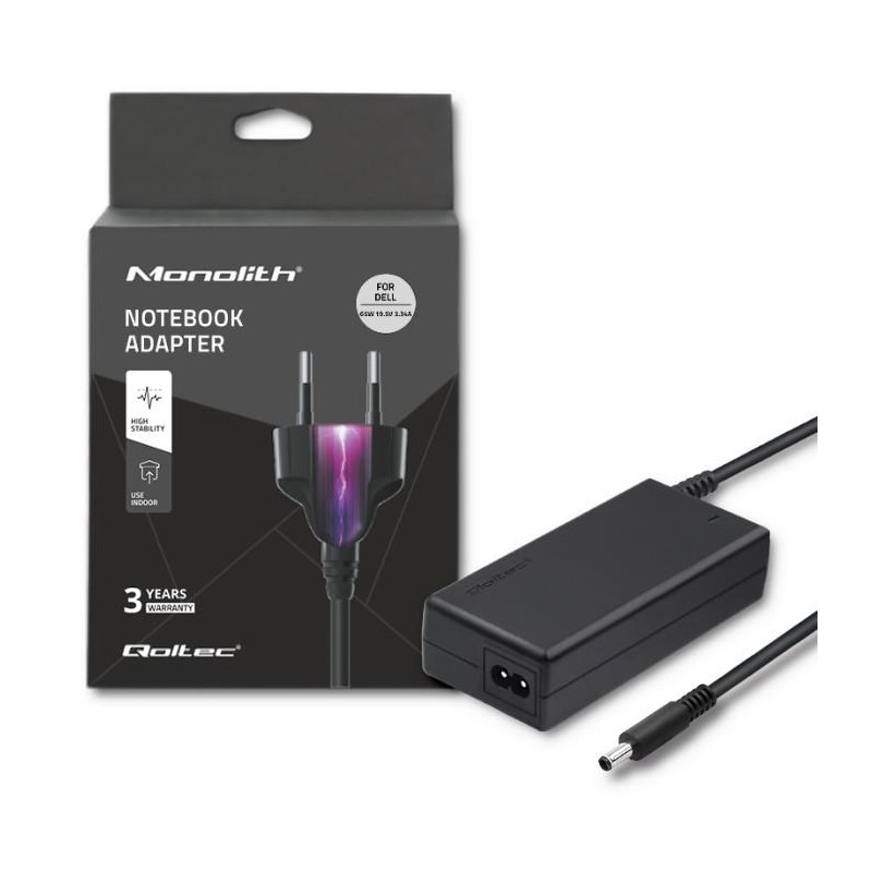 Zasilacz sieciowy Qoltec do Dell 65W 19,5V 3,34A 4,5*3,0+pin… | PartsPC.pl
