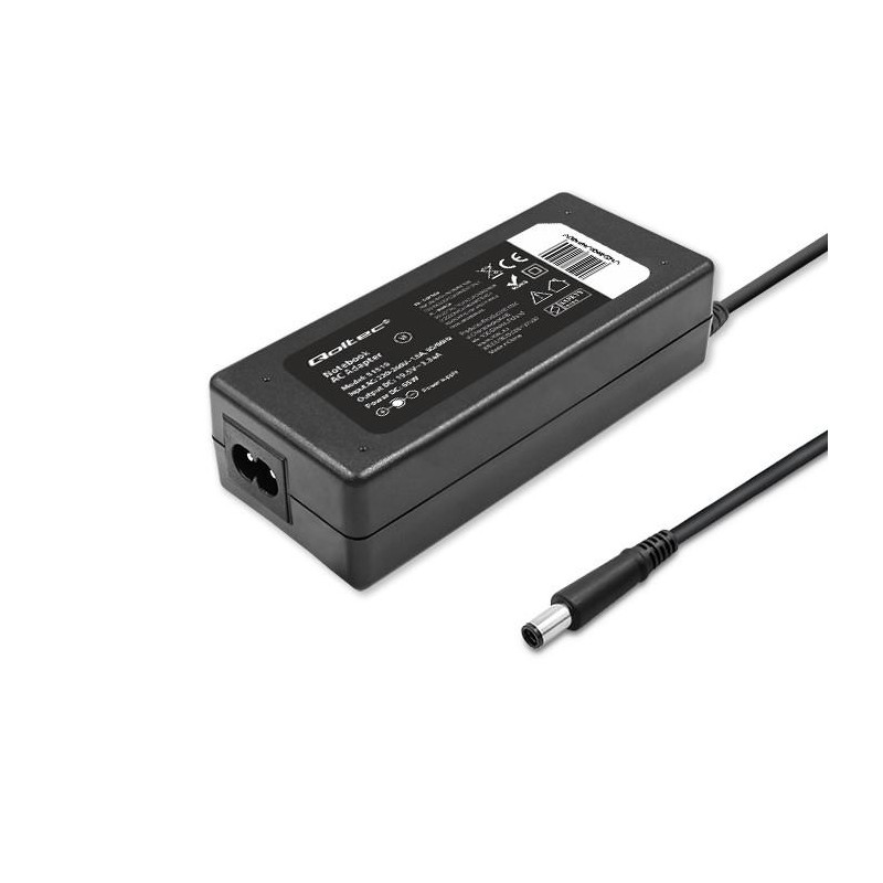 Qoltec Zasilacz do Dell 65W | 19.5V | 3.34A | 7.4*5.0+pin | PartsPC.pl