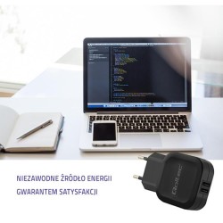 Qoltec Ładowarka sieciowa 17W | 5V | 3.4A | 2xUSB | PartsPC.pl