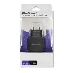 Qoltec Ładowarka sieciowa 17W | 5V | 3.4A | 2xUSB | PartsPC.pl
