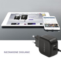 Ładowarka sieciowa Qoltec 17W 5V 3,4A USB+USB type-C