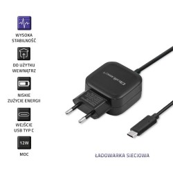 Ładowarka sieciowa Qoltec 17W 5V 3,4A USB+USB type-C