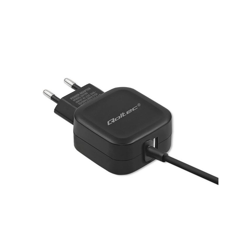 Ładowarka sieciowa Qoltec 17W 5V 3,4A USB+USB type-C