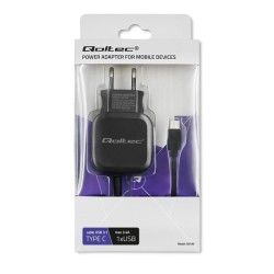 Ładowarka sieciowa Qoltec 17W 5V 3,4A USB+USB type-C