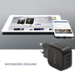 Ładowarka sieciowa Qoltec 17W 5V 3,4A 3xUSB