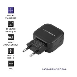 Ładowarka sieciowa Qoltec 17W 5V 3,4A 3xUSB