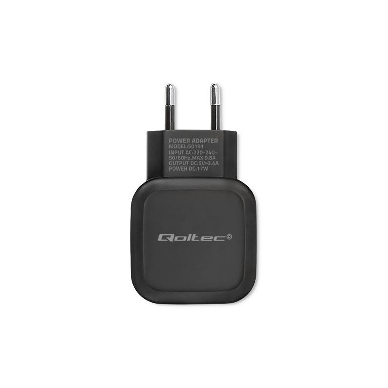 Ładowarka sieciowa Qoltec 17W 5V 3,4A 3xUSB