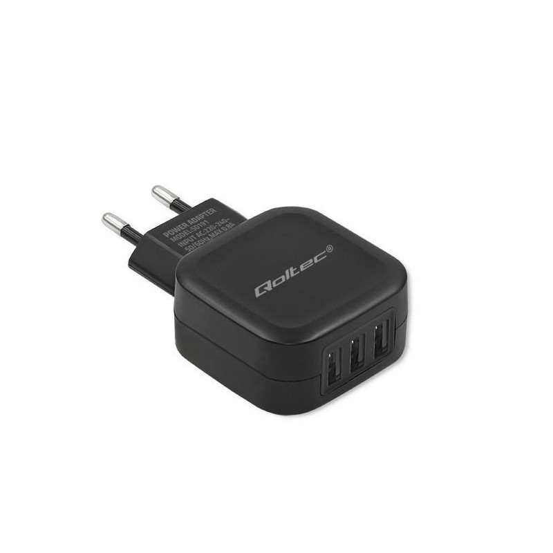 Ładowarka sieciowa Qoltec 17W 5V 3,4A 3xUSB