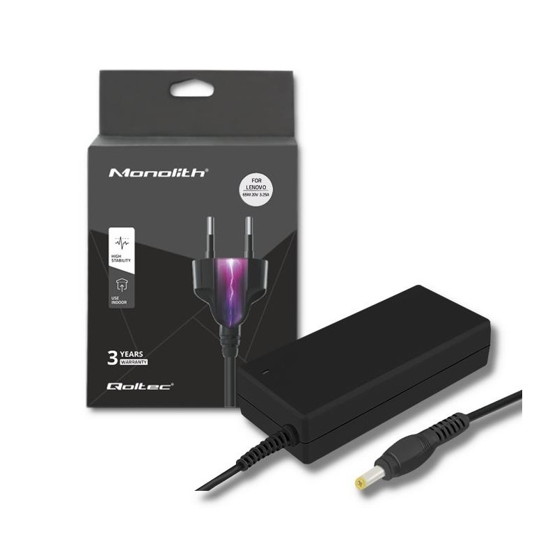 Zasilacz sieciowy Qoltec do Lenovo 65W 20V 3,25A 4.0*1.7 | PartsPC.pl