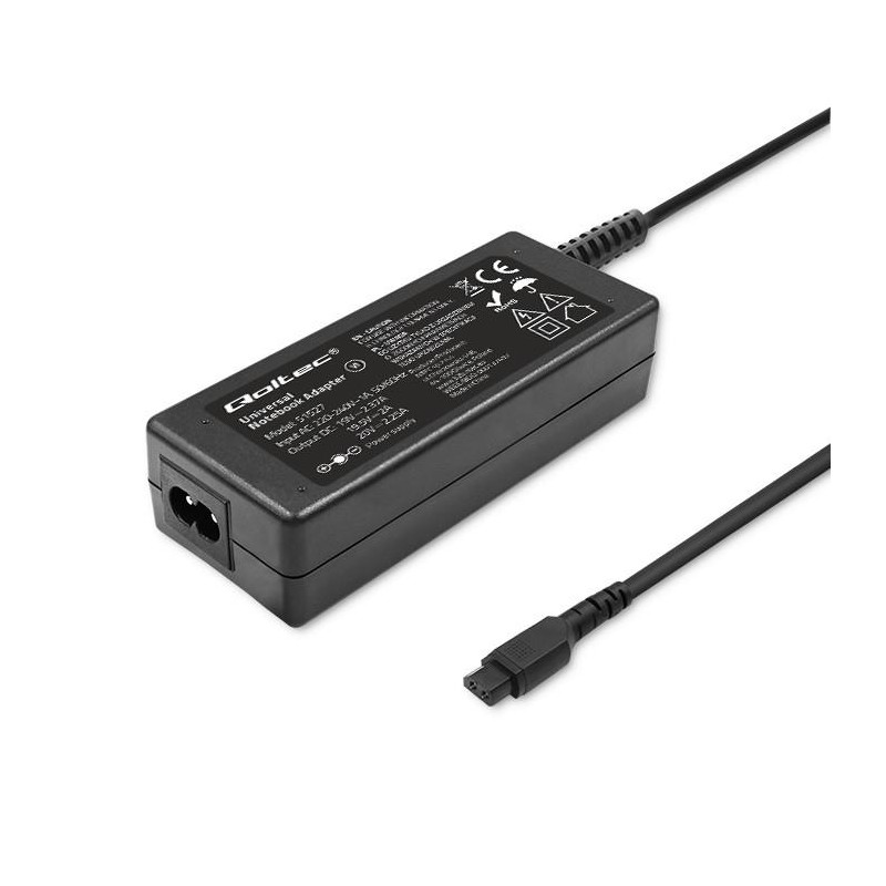 Zasilacz sieciowy uniwersalny Qoltec 45W | 8 wtyczek | +kabe… | PartsPC.pl