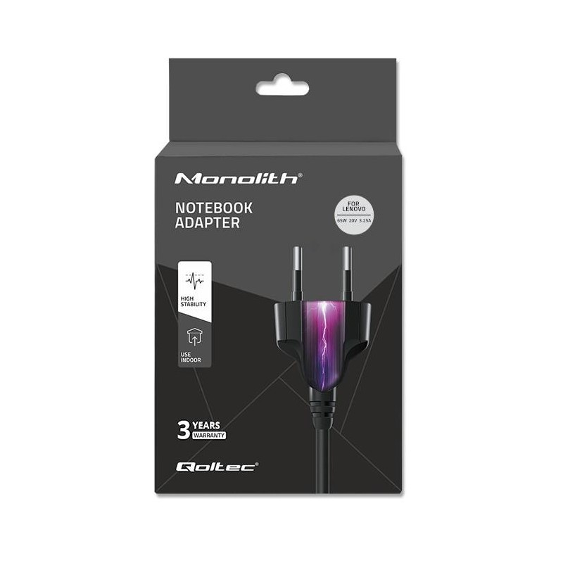 Zasilacz sieciowy Qoltec do Lenovo | 65W | 20V | 3,25A | Squ… | PartsPC.pl