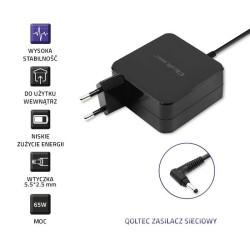 Zasilacz sieciowy Qoltec do Asus 65W 19V 3,42A 5.5*2.5 | PartsPC.pl