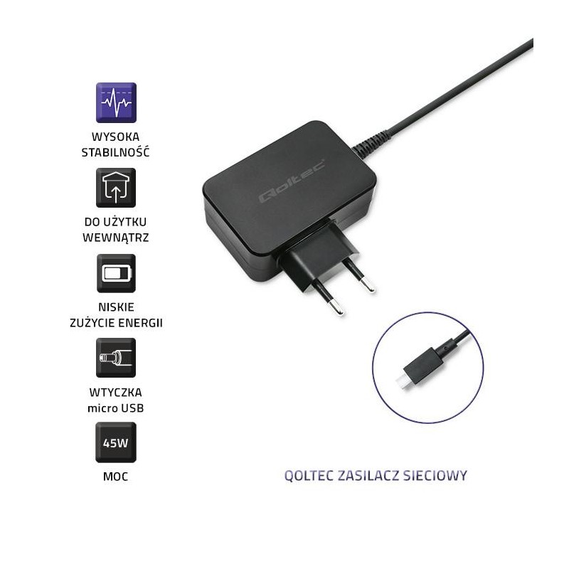 Zasilacz sieciowy Qoltec do Asus 33W | 19V | 1.75A | 6.4*2.2