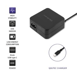 Zasilacz sieciowy Qoltec 65W | 5-20.3V | 2-3.25A | USB typ C… | PartsPC.pl