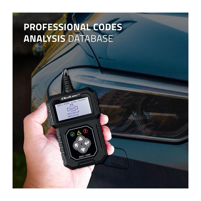 Tester cyfrowy Qoltec diagnostyczny ProLine | OBDII EOBD | 8… | PartsPC.pl