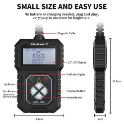 Tester cyfrowy Qoltec diagnostyczny ProLine | OBDII EOBD | 8… | PartsPC.pl