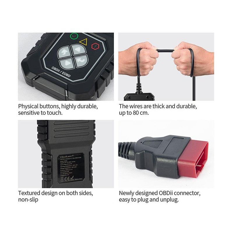 Tester cyfrowy Qoltec diagnostyczny ProLine | OBDII EOBD | 8… | PartsPC.pl