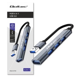 Hub Qoltec adapter USB 3.0 4w1 | USB 3.0 | 3x USB 2.0 | PartsPC.pl