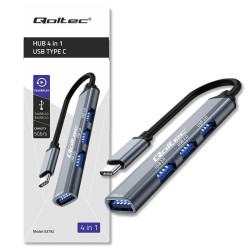 Hub Qoltec adapter USB-C 3.1 4w1 | USB 3.0 | 3x USB 2.0 | PartsPC.pl