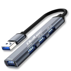 Hub Qoltec adapter USB 3.0 4w1 | 4x USB 3.0 | PartsPC.pl