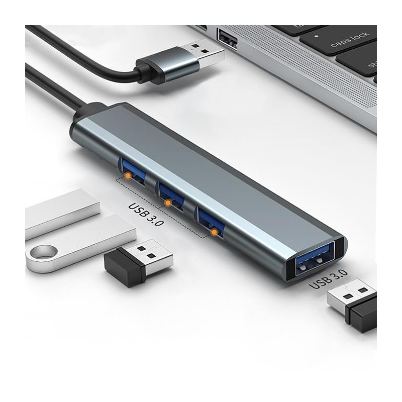 Hub Qoltec adapter USB 3.0 4w1 | 4x USB 3.0 | PartsPC.pl