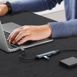 Hub Qoltec adapter USB 3.0 4w1 | 4x USB 3.0 | PartsPC.pl